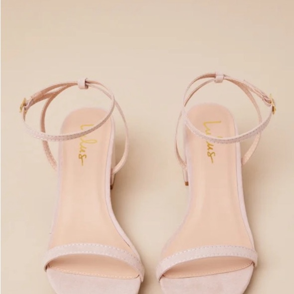 Beige Lulus Heels 2 Inch heel